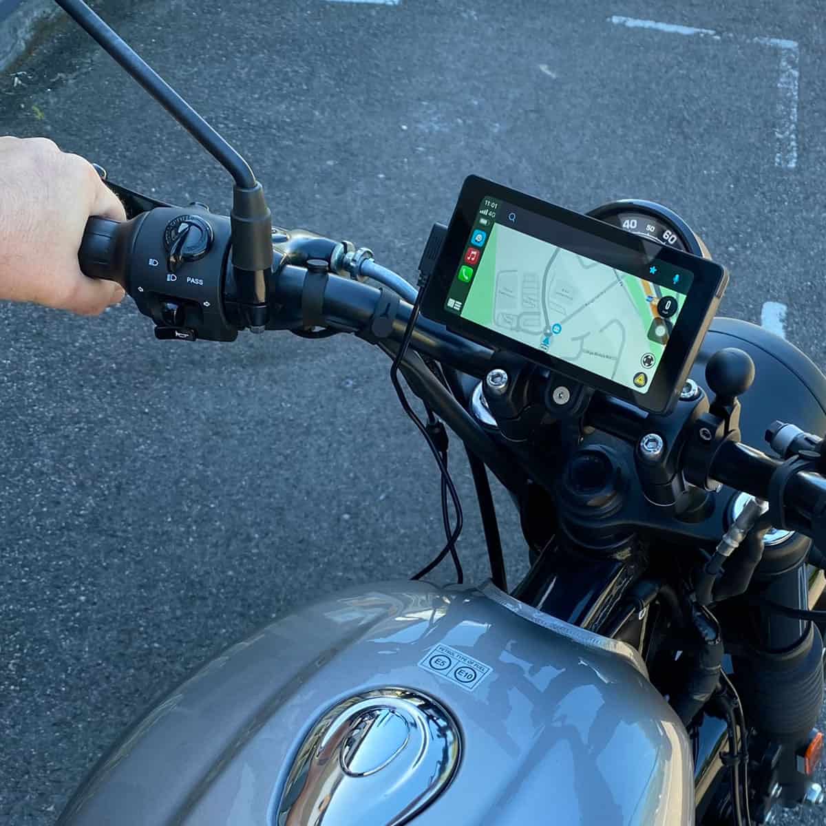 Interphone Ridesync Handlebar Phone Display - CarPlay / Android Auto for Motorcycles
