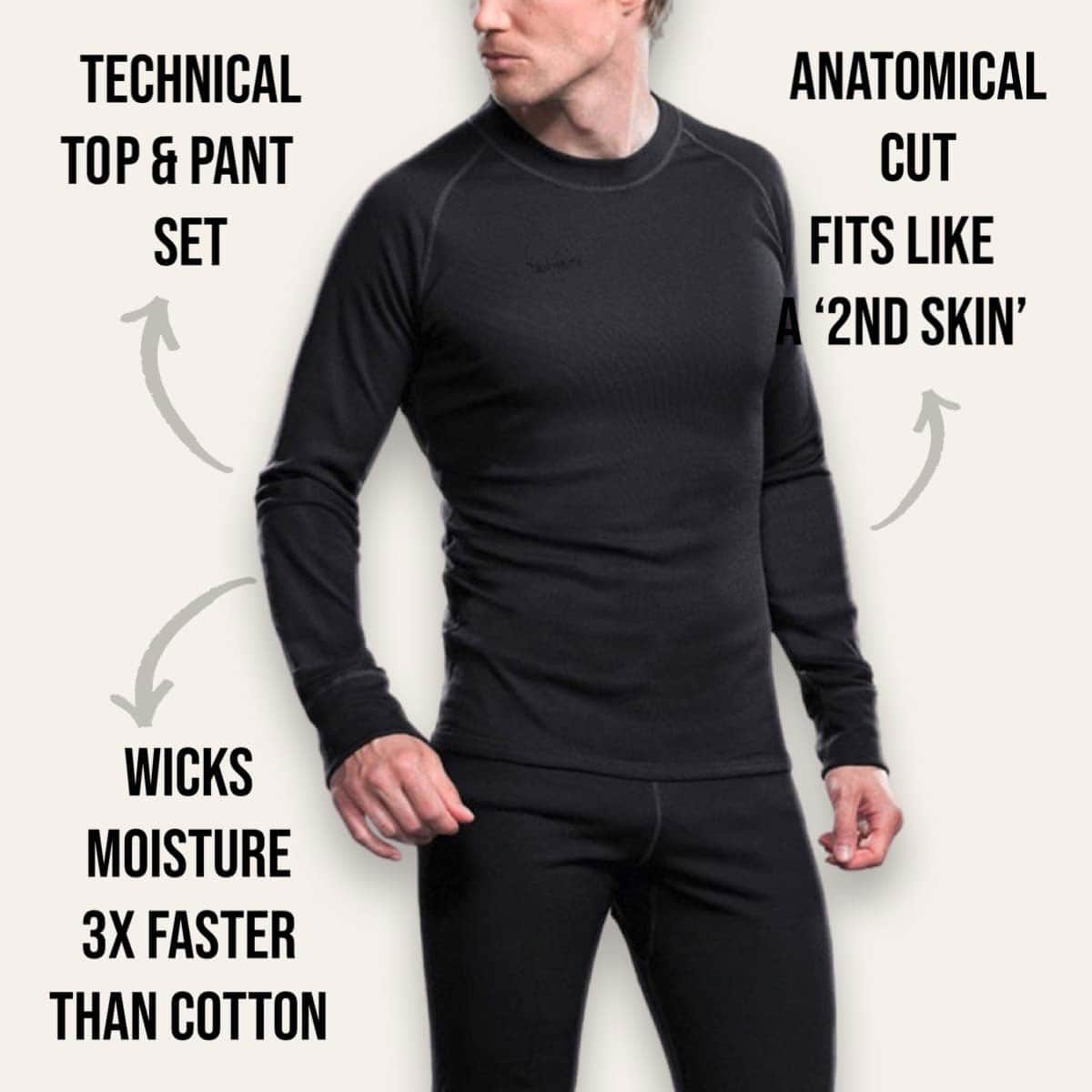 Weise Thermal Base layer Top - Black - FREE UK DELIVERY